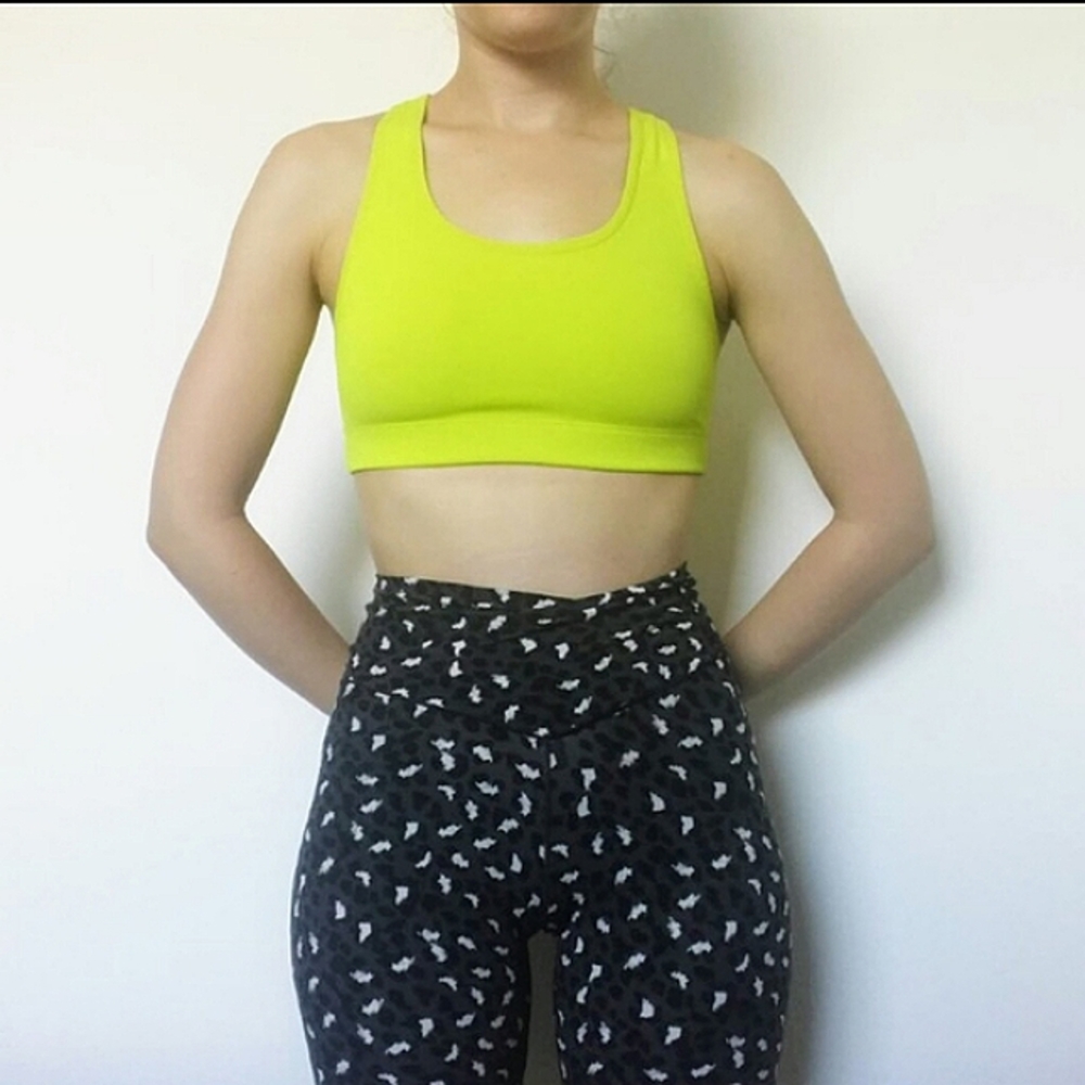 FREE w/$30 Purchase; Neon Green Racerback Sports Bra - Picture 2 of 6